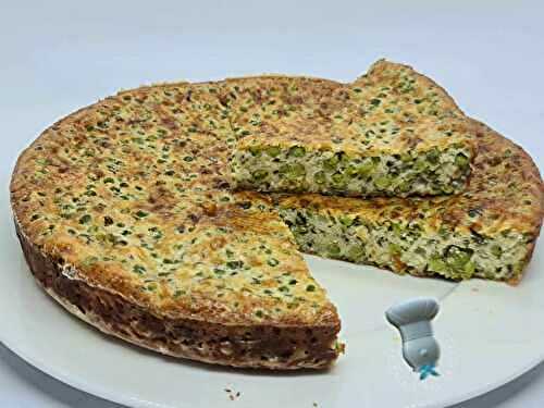 Clafoutis de petits pois à la menthe