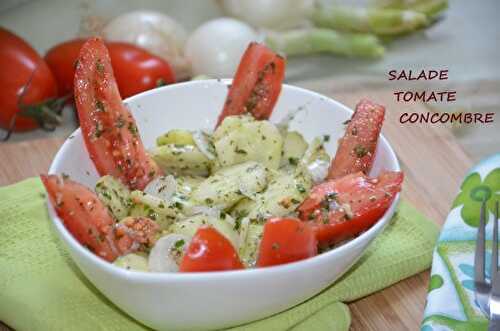 Salade tomate concombre et oignon