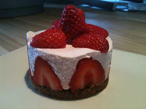Mini cheesecake a la fraise et aux spéculos