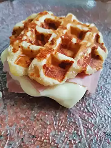 Croque gaufre -gaufres de Liège salées comme un croque monsieur