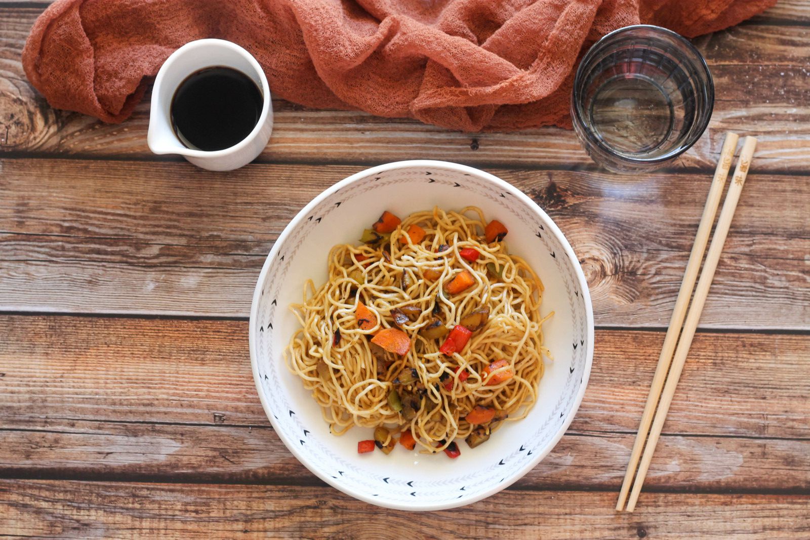 Nouilles chinoises aux petits légumes