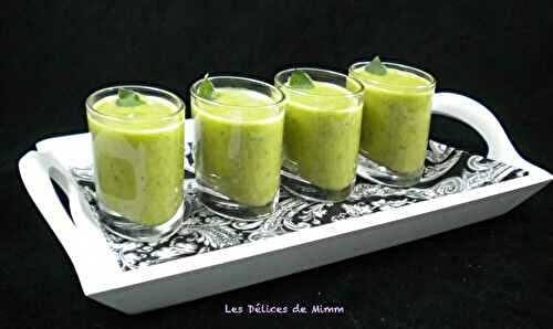 Velouté courgette-menthe en petites verrines