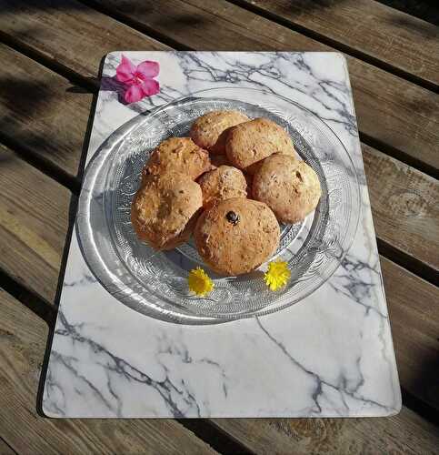 Biscuits au sésame et raisins secs (3 spts)