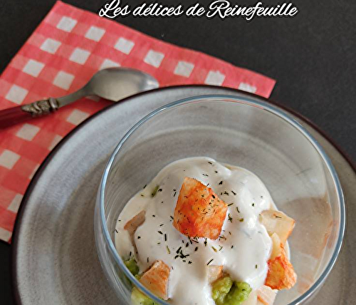 Verrines Avocat et surimi végétal