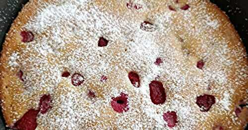 Gâteau vanille framboises (vegan)