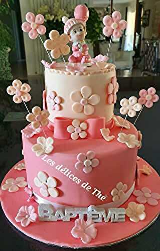 Baptême floral, cake design