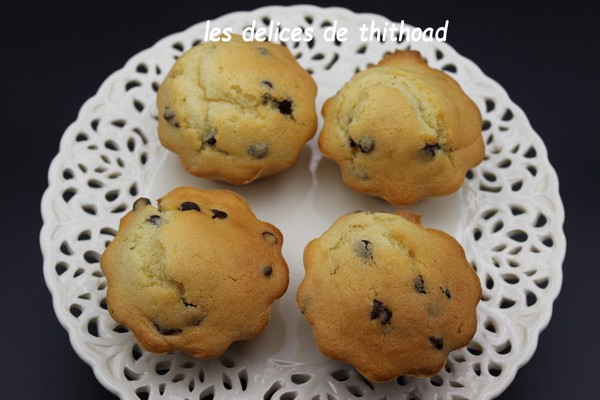 Moelleux madeleines aux pépites de chocolat