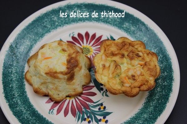 Muffins au surimi et poireaux