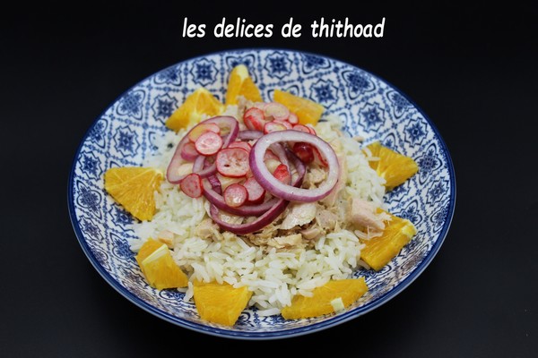 Salade de riz au thon et orange