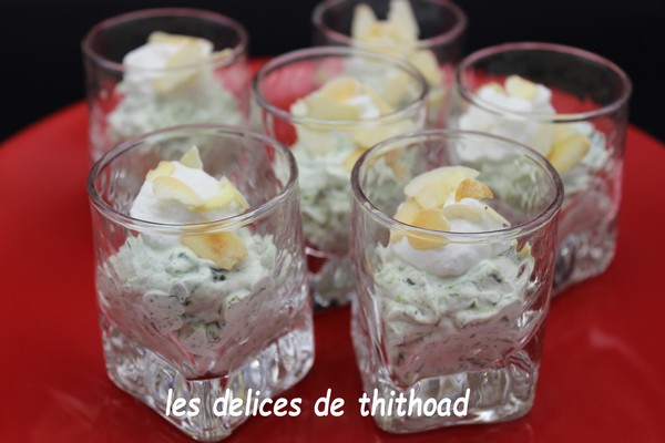 Chantilly d’épinard à la ricotta et aux amandes éffilées