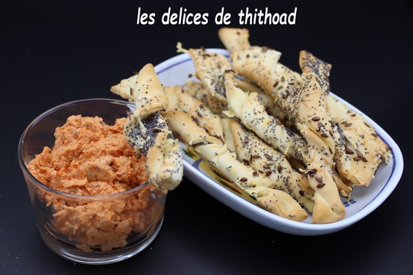 Dip de chorizo et ses feuilletés aux graines ( FOODISTA CHALLENGE #119)