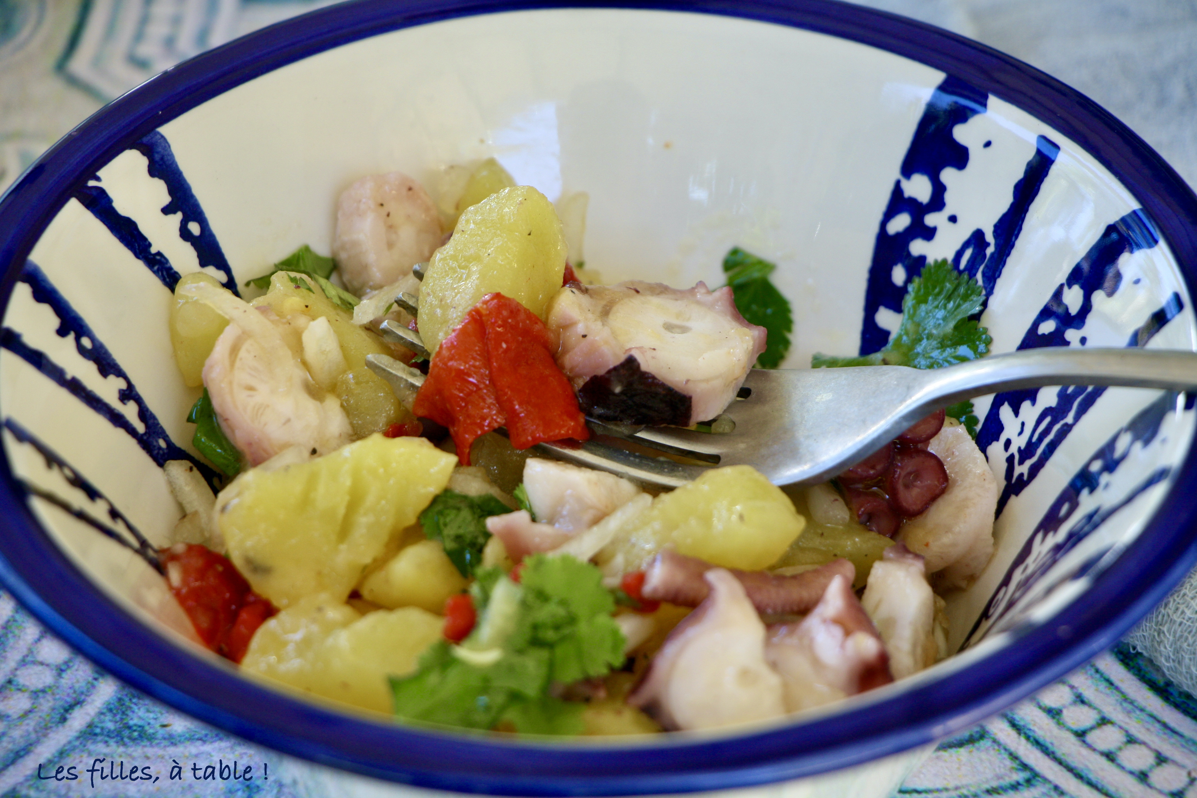 Salade de poulpe et pommes de terre à la portugaise