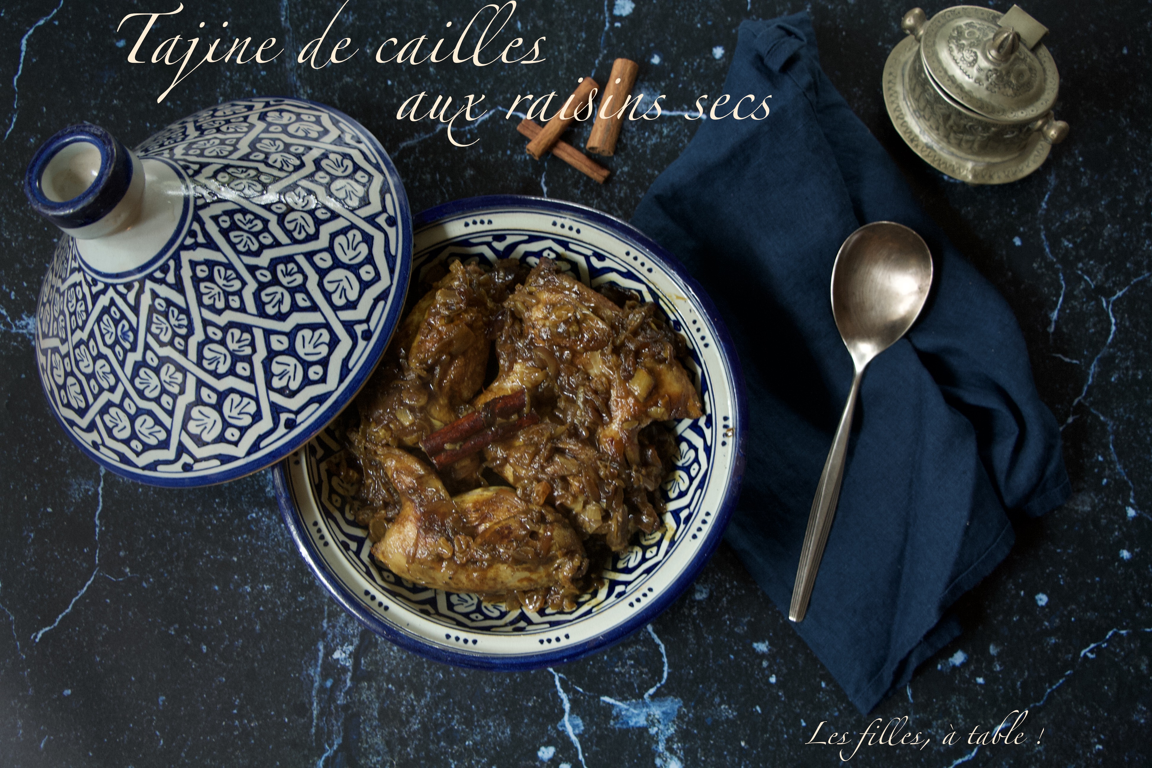 Tajine de cailles aux raisins secs