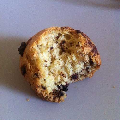 Muffins aux pépites de chocolat noir Fleur de Sel équitable .