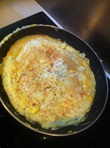 Petite omelette au piment d'espelette.