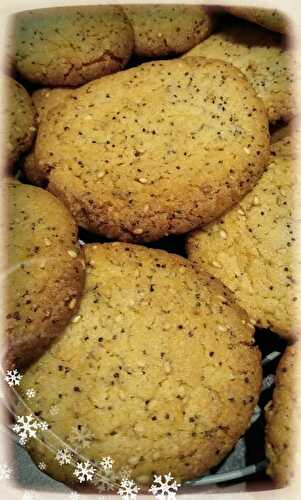 Cookies à l'écorce de citron graines de pavots sésames