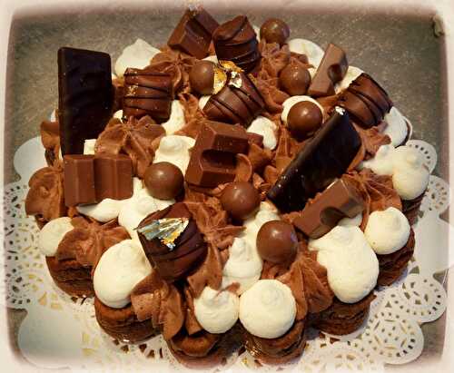 Gâteau magique au chocolat /ganache montée chocolat blanc et noir