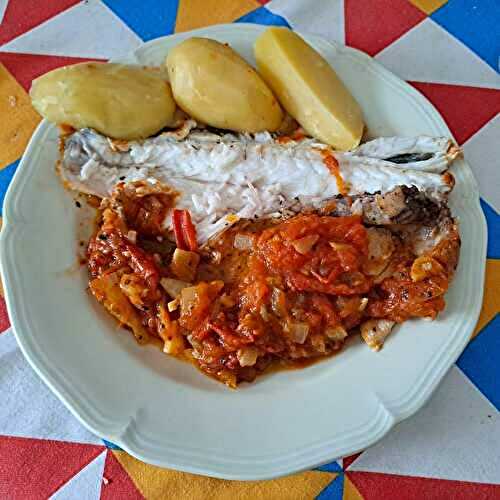 Bar de ligne à la fondue de tomates à l’antillaise