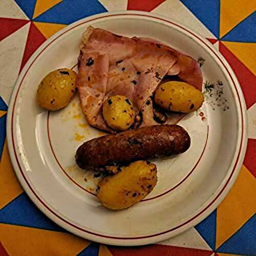 Chorizos au jambon et pommes de terre braisés