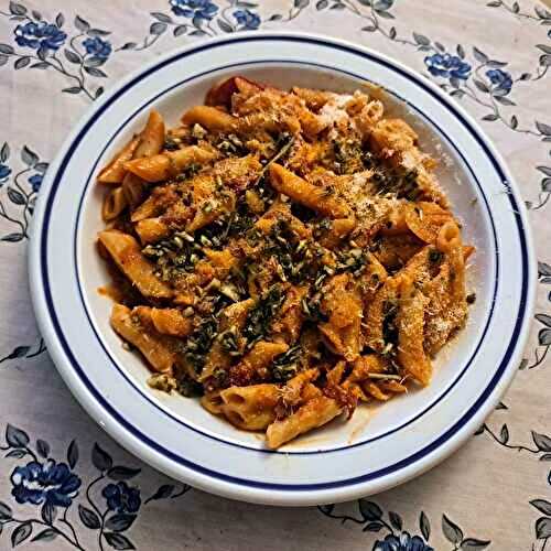 Macaroni à la crème de courge butternut