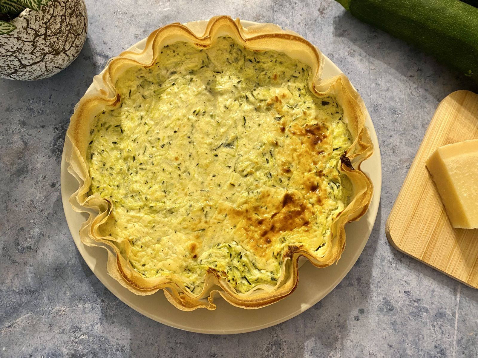 Tarte croustillante à la courgette et à la ricotta