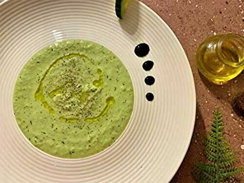 Gaspacho vert (concombre et poivron vert)