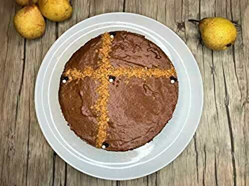 Gâteau crousti-fondant poire chocolat