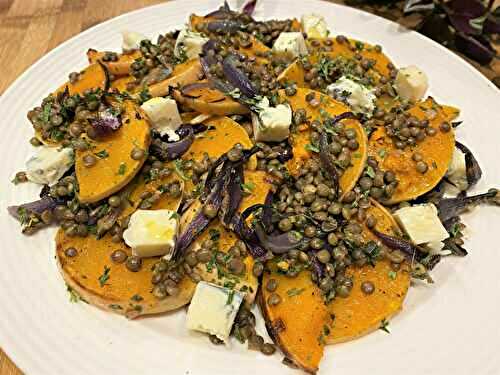 Butternut rôtie aux lentilles et au gorgonzola de Yotam Ottolenghi