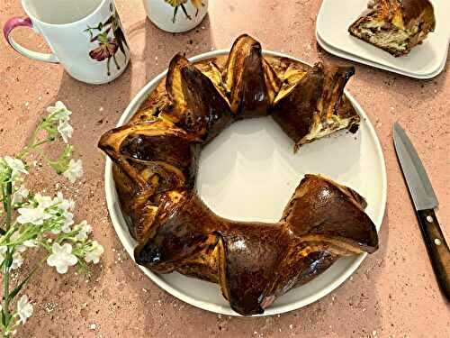 Brioche couronne marbrée au chocolat