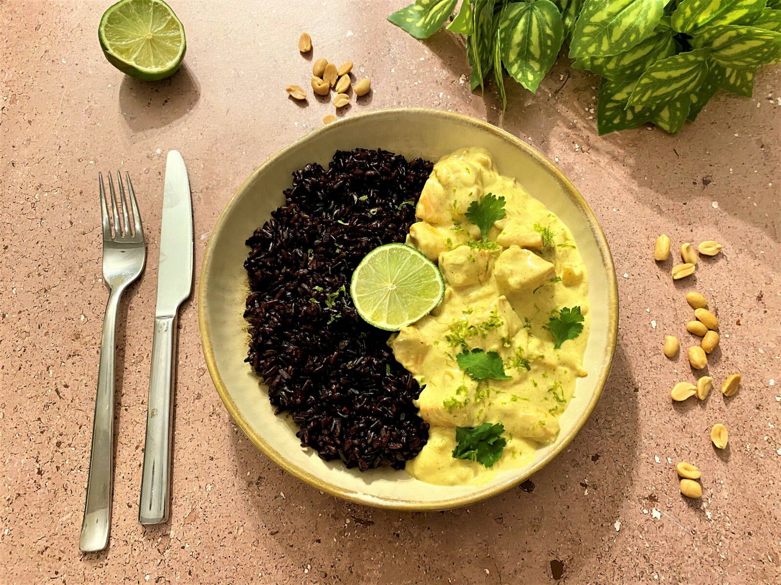 Saumon à la crème de coco et citron vert