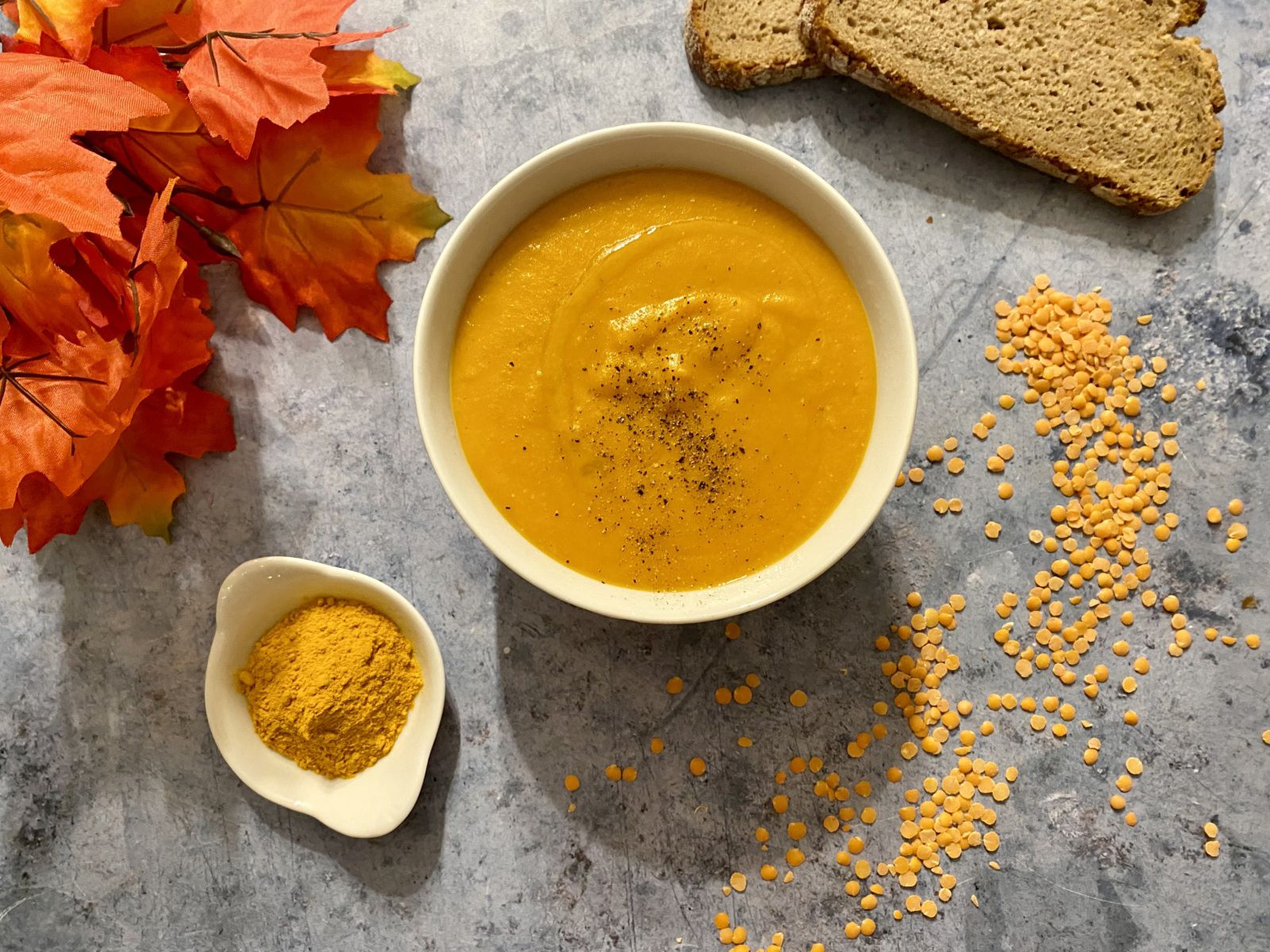  Soupe de lentilles corail aux épices