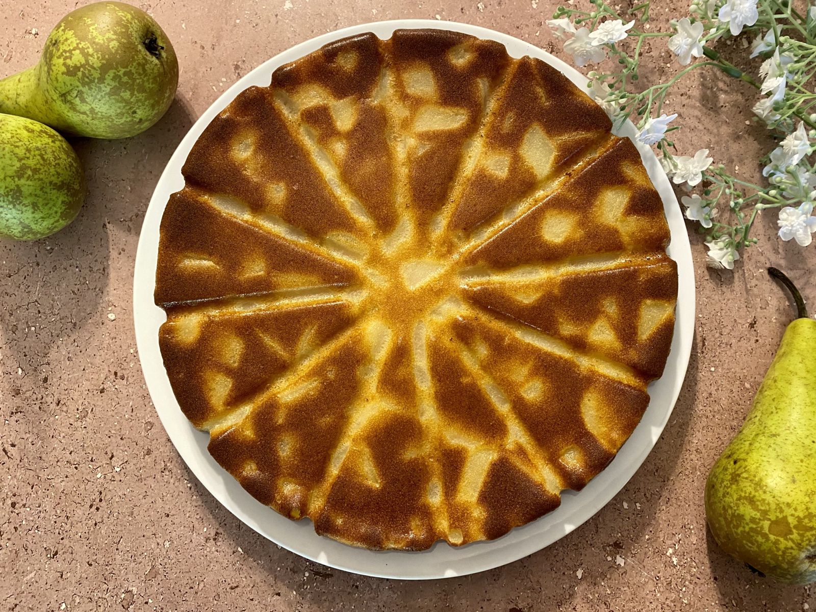 Gâteau madeleine aux poires