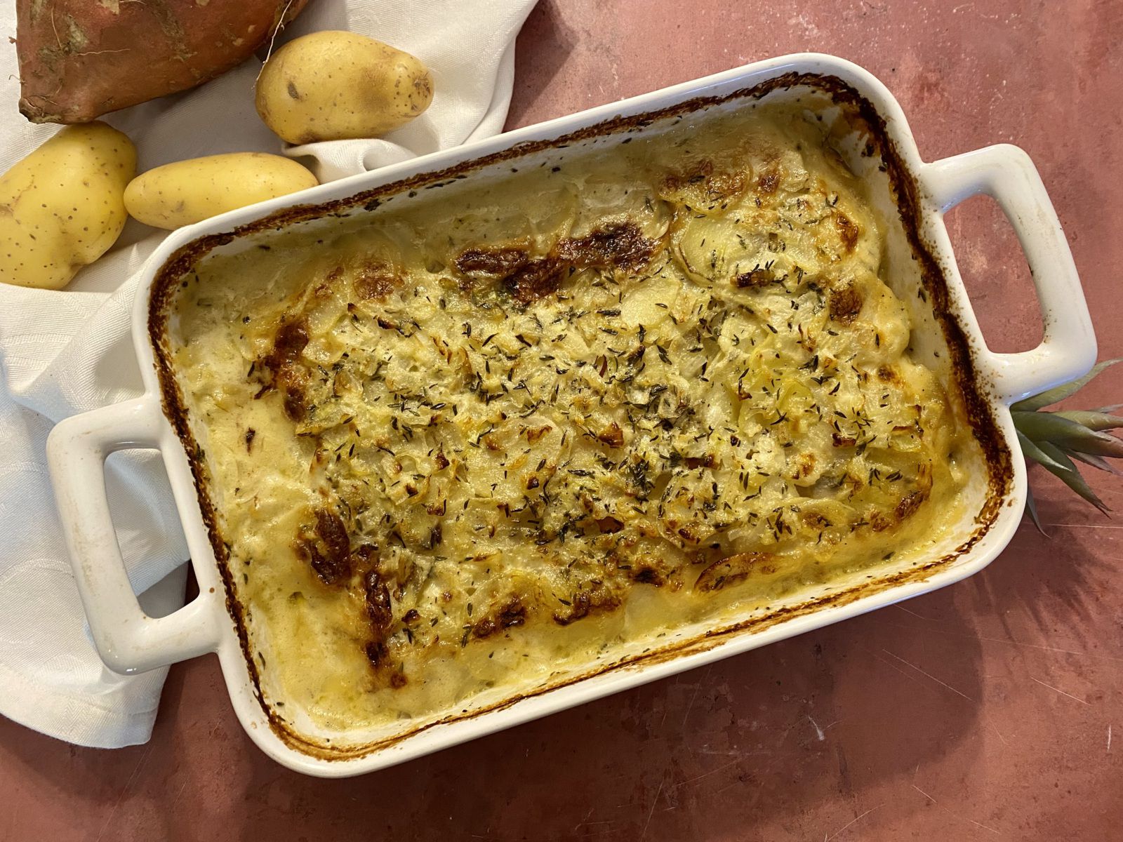 Gratin de pommes de terre et patates douces