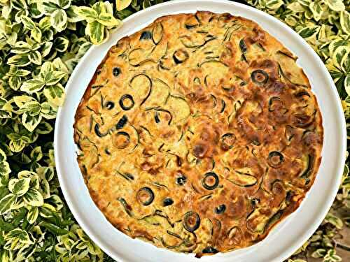 Flan de courgettes aux olives