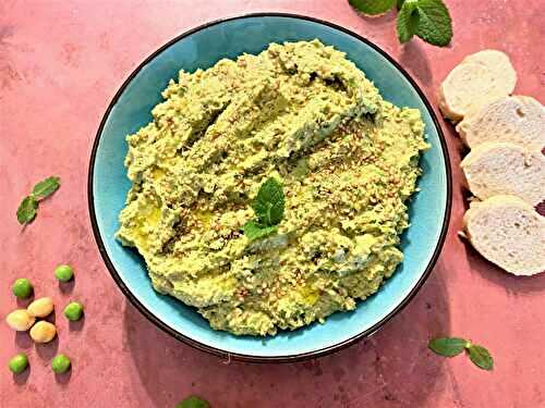 Houmous aux petits pois et à la menthe