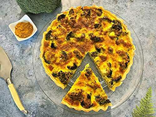 Tarte au brocoli, dinde et citron confit