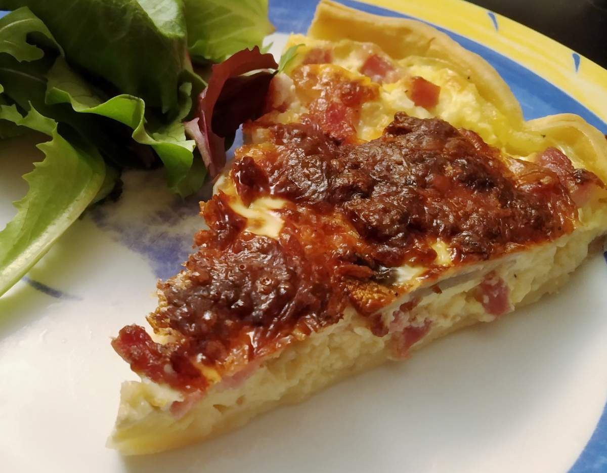 Ma quiche légère aux lardons et aux champignons