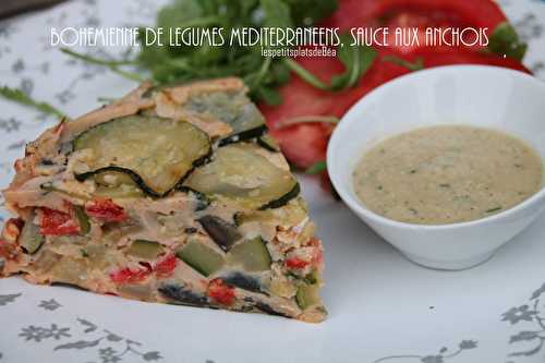 Bohémienne de légumes méditerranéens, sauce aux anchois