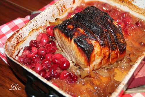 Roti de porc laqué au sirop de cranberry