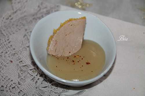Velouté de persil tubéreux et foie gras (version mise en bouche)