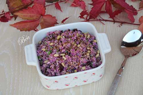 Taboulé de quinoa et chou fleur violet