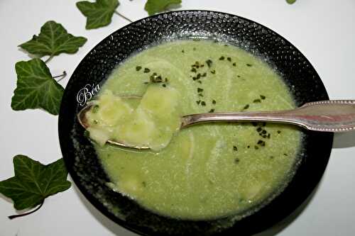 Soupe poireau brocoli et ravioles du dauphiné