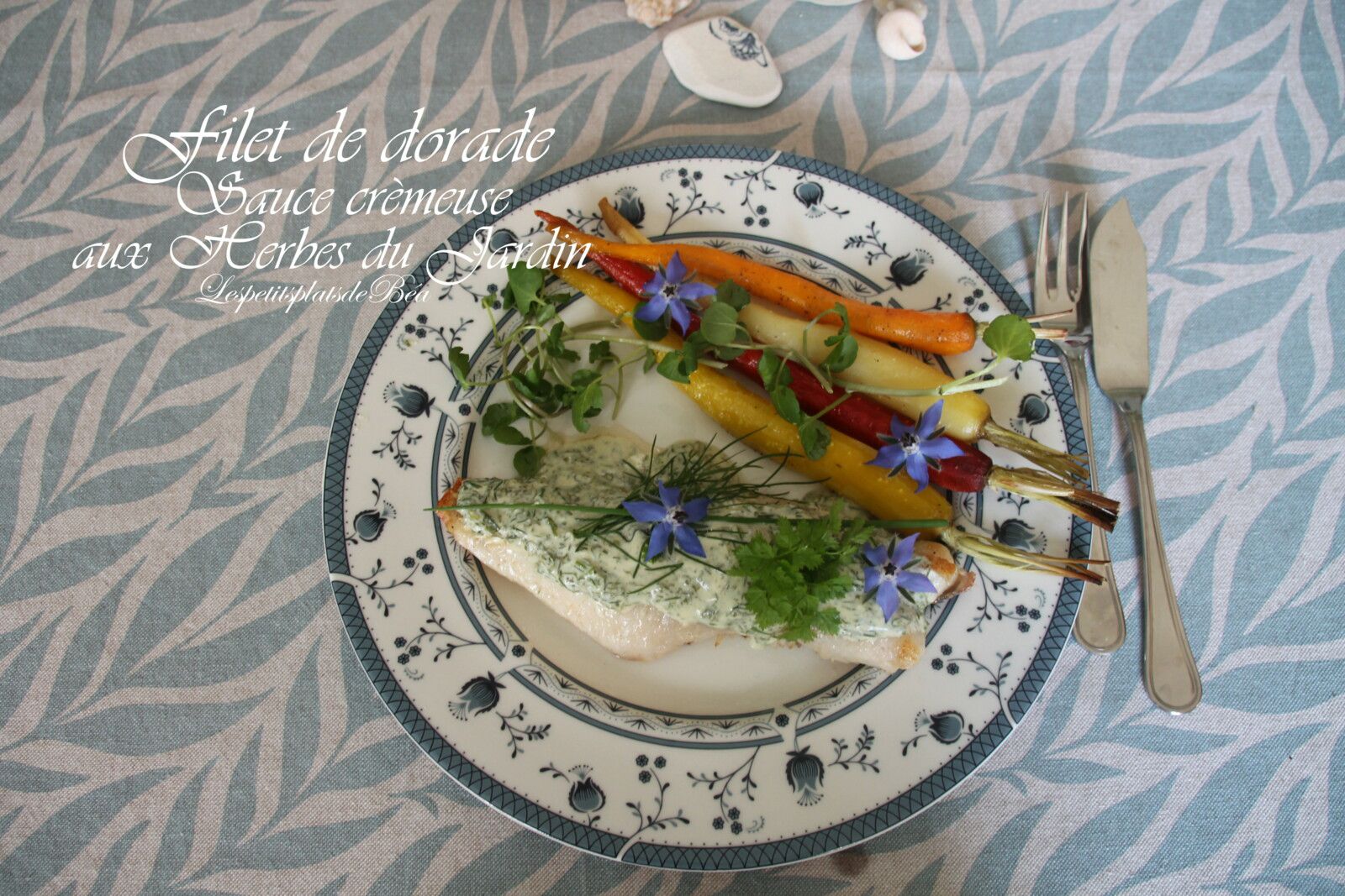 Filet de dorade sauce crémeuse aux herbes du jardin 