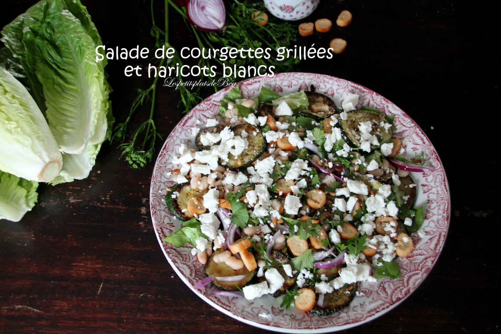 Salade de courgettes grillées et haricots blancs