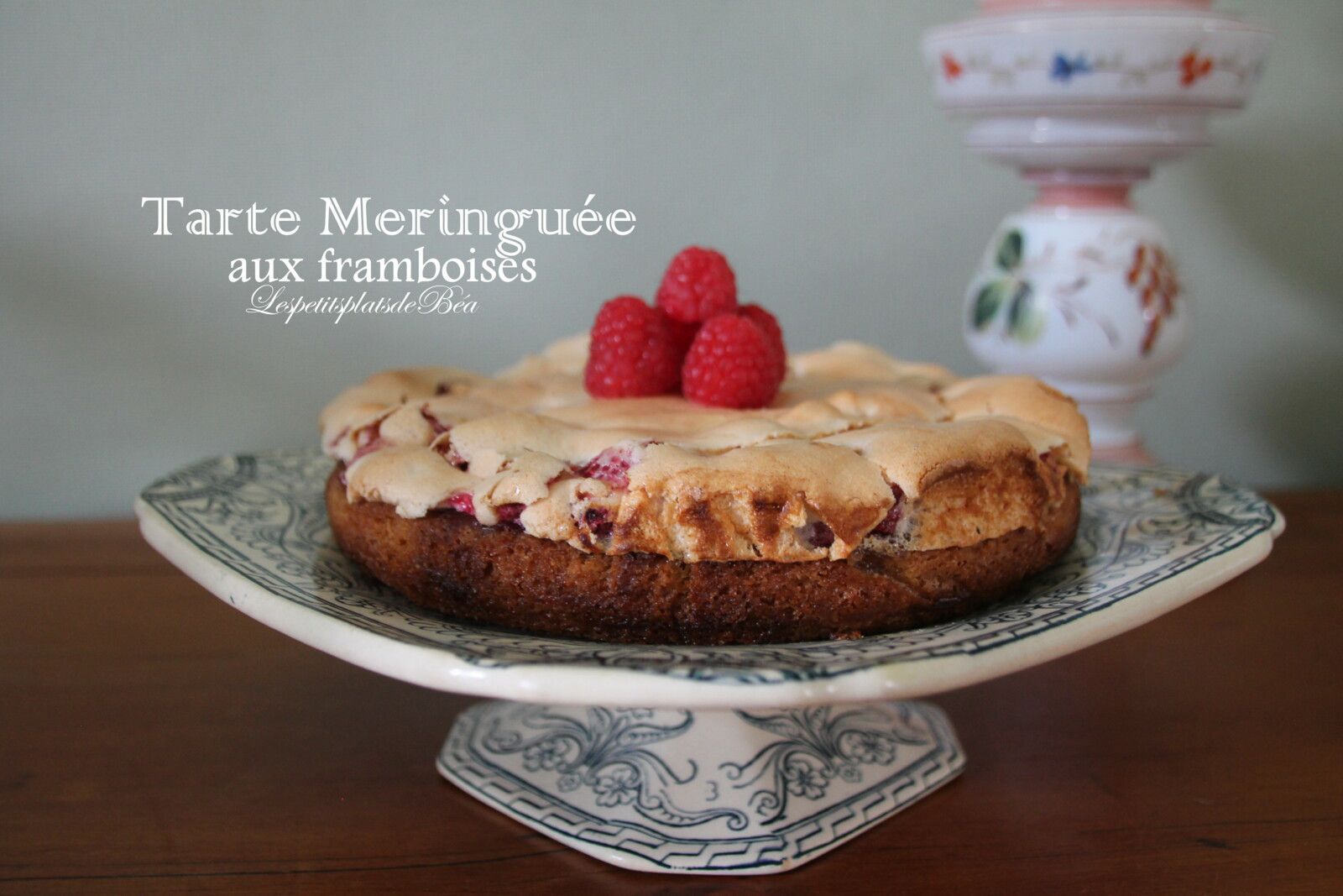 Tarte meringuée aux framboises