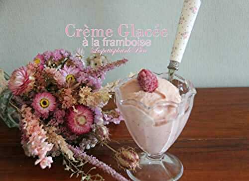 Crème glacée à la framboise (version express)