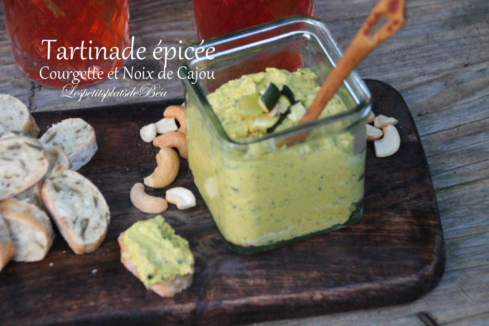 Tartinade épicée à la courgette et noix de cajou