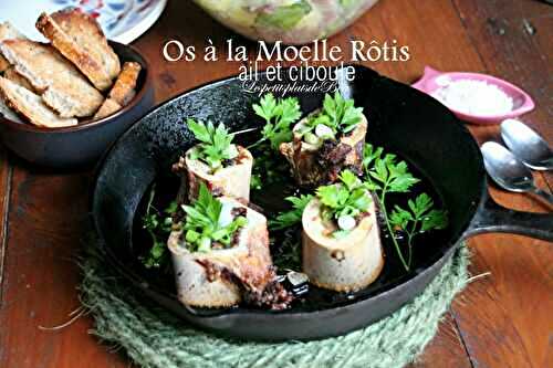 Os à la moelle rotis à l'ail et à la ciboule