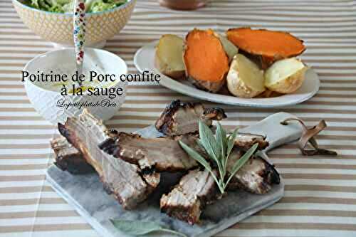 Poitrine de porc confite à la sauge