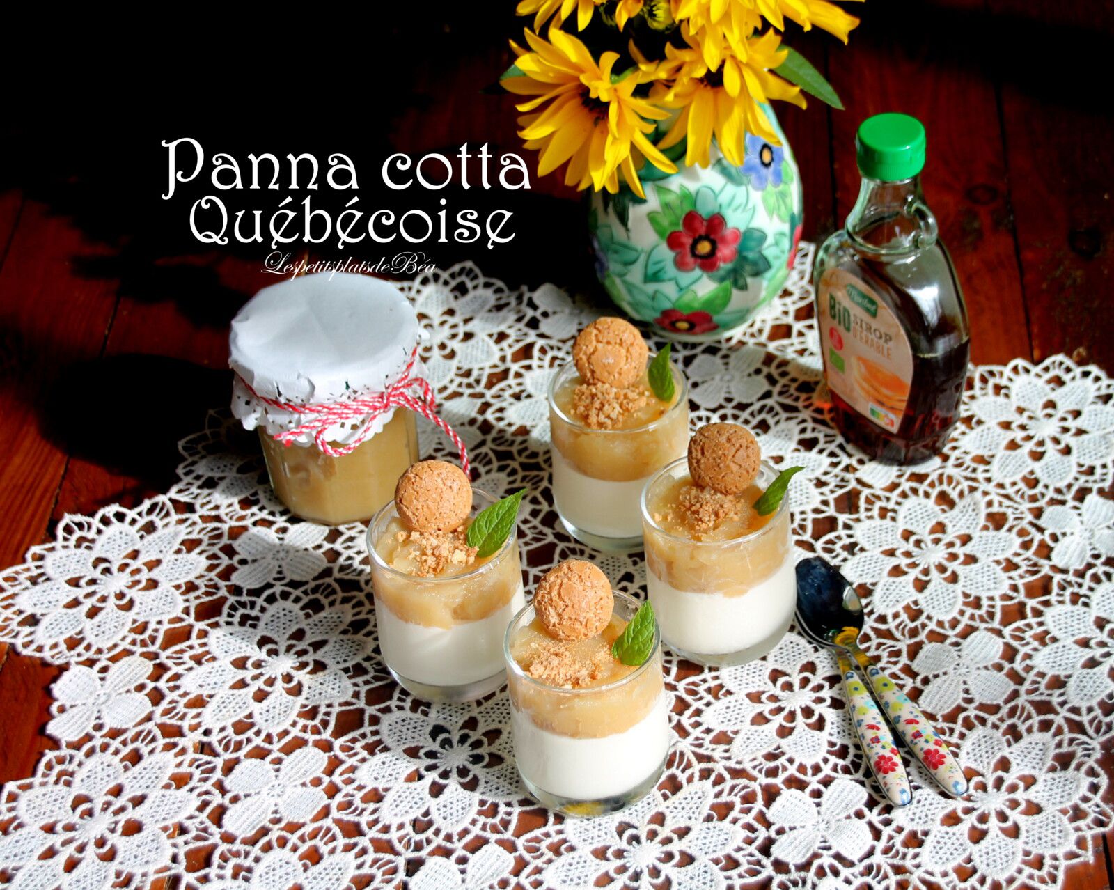 Panna cotta québécoise - beurre de pommes